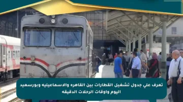 تعرف على جدول تشغيل القطارات بين القاهرة والإسماعيلية وبورسعيد اليوم وأوقات الرحلات الدقيقة